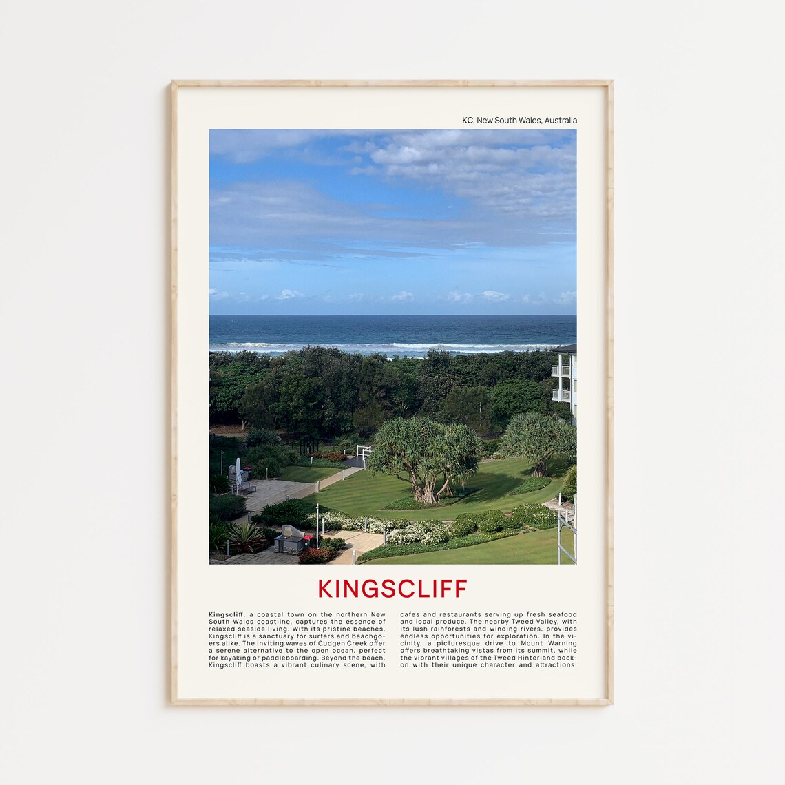 Kingscliff Australia Beach Resort Coast Travel Film Photo Print