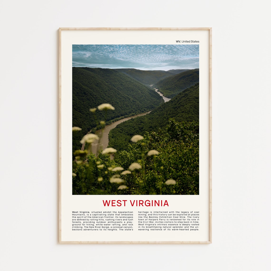 West Virginia Print Film Photo West Virginia Wall Art West Virginia Poster West Virginia Photo West Virginia Poster Print Usa Art Print