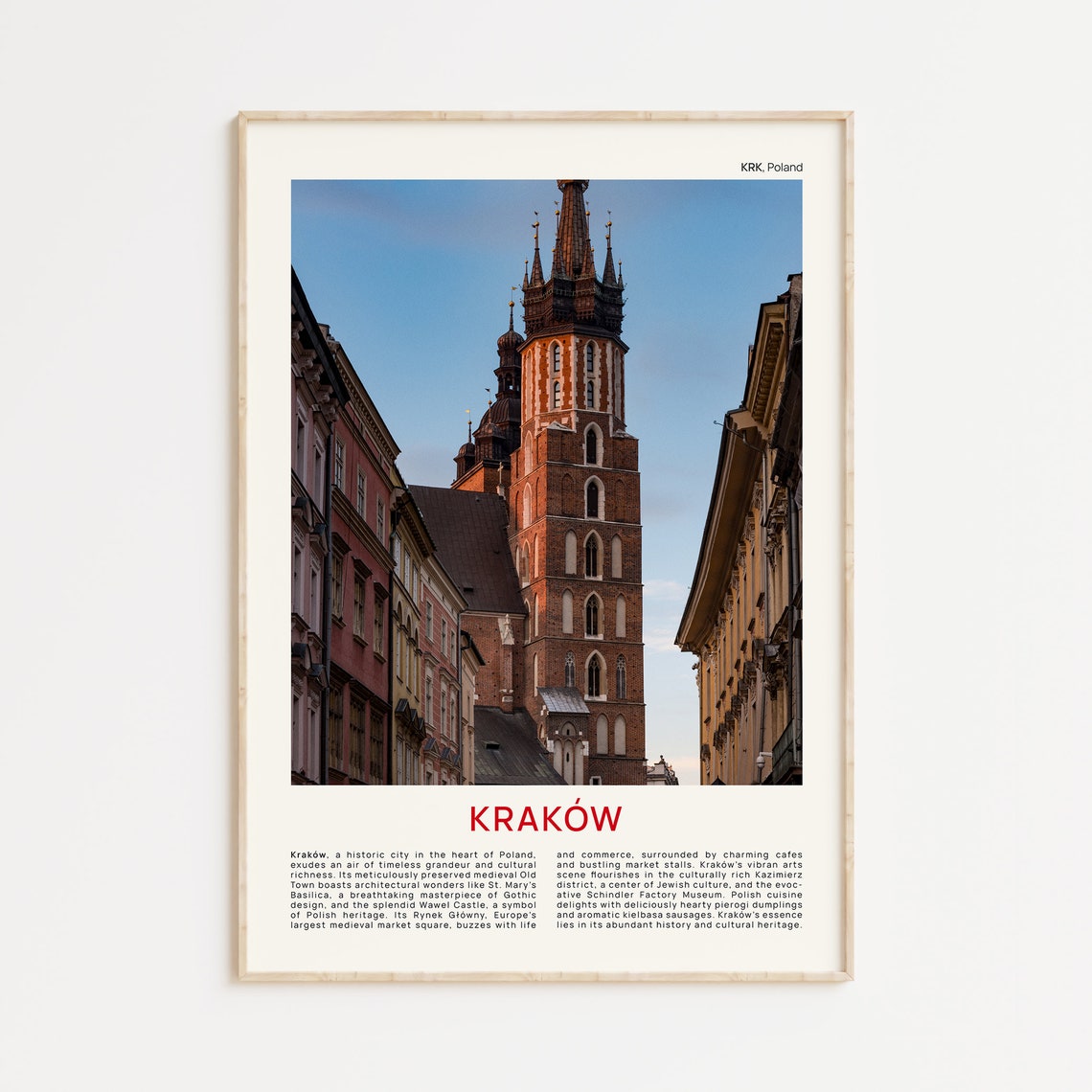 Krakw Print Film Photo Krakow Wall Art Krakow Poster Krakow Photo Krakow Poster Print Poland Wall Decor Poland Poster Poland Art