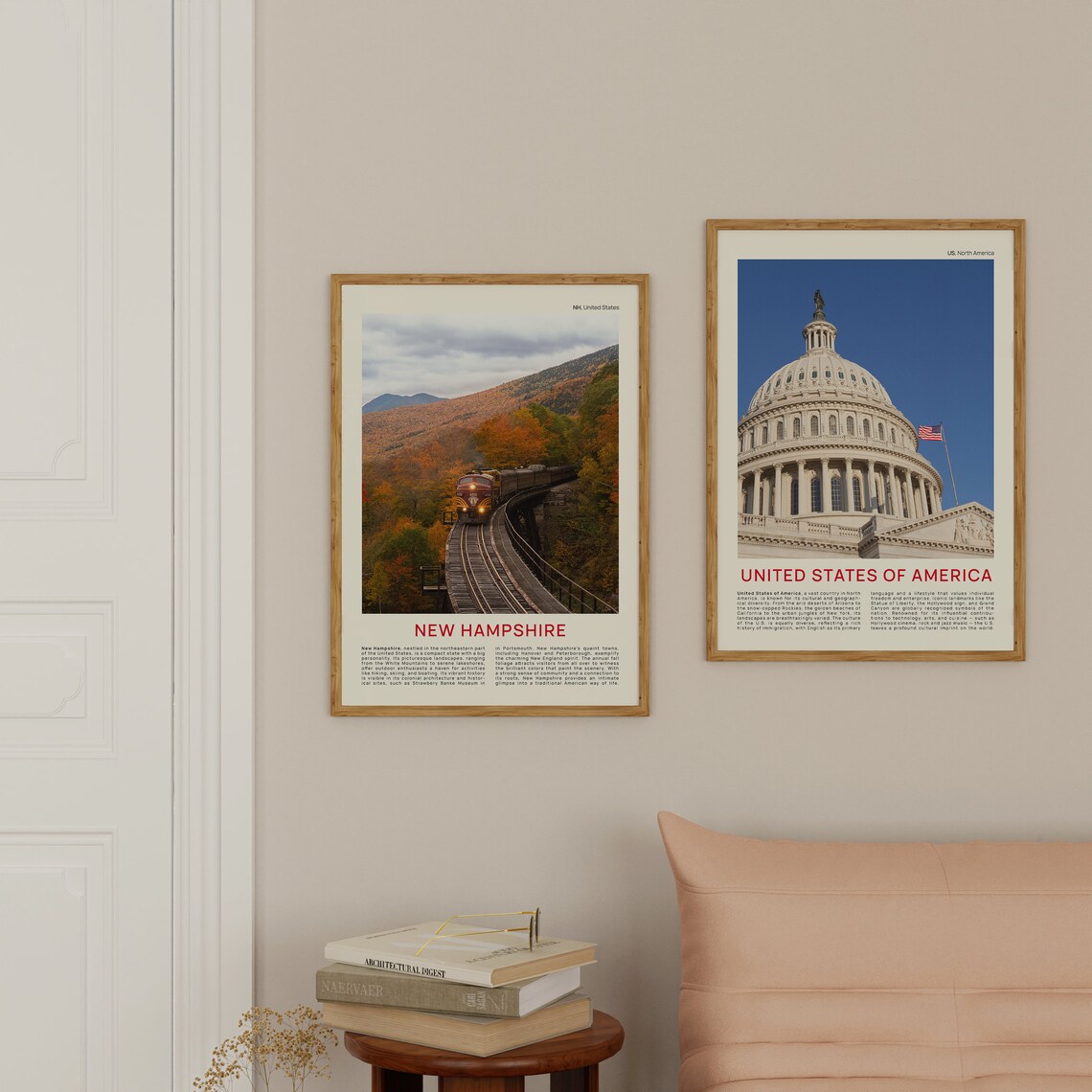 New Hampshire Fall Foliage Train Through Mountains Photo Poster - Image 2
