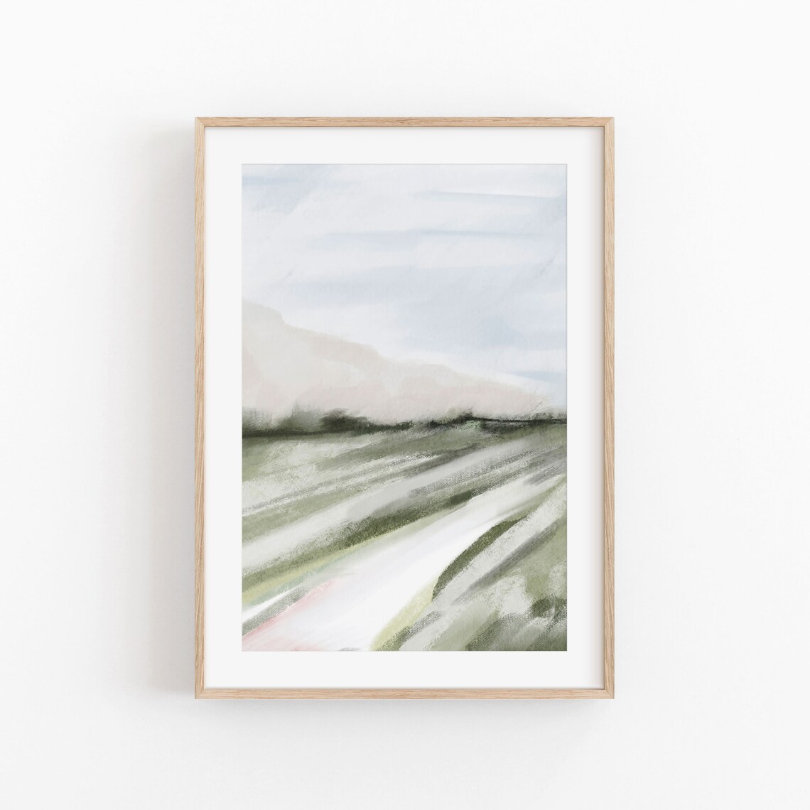 Watercolor Abstract Nature Art Print, Minimalist