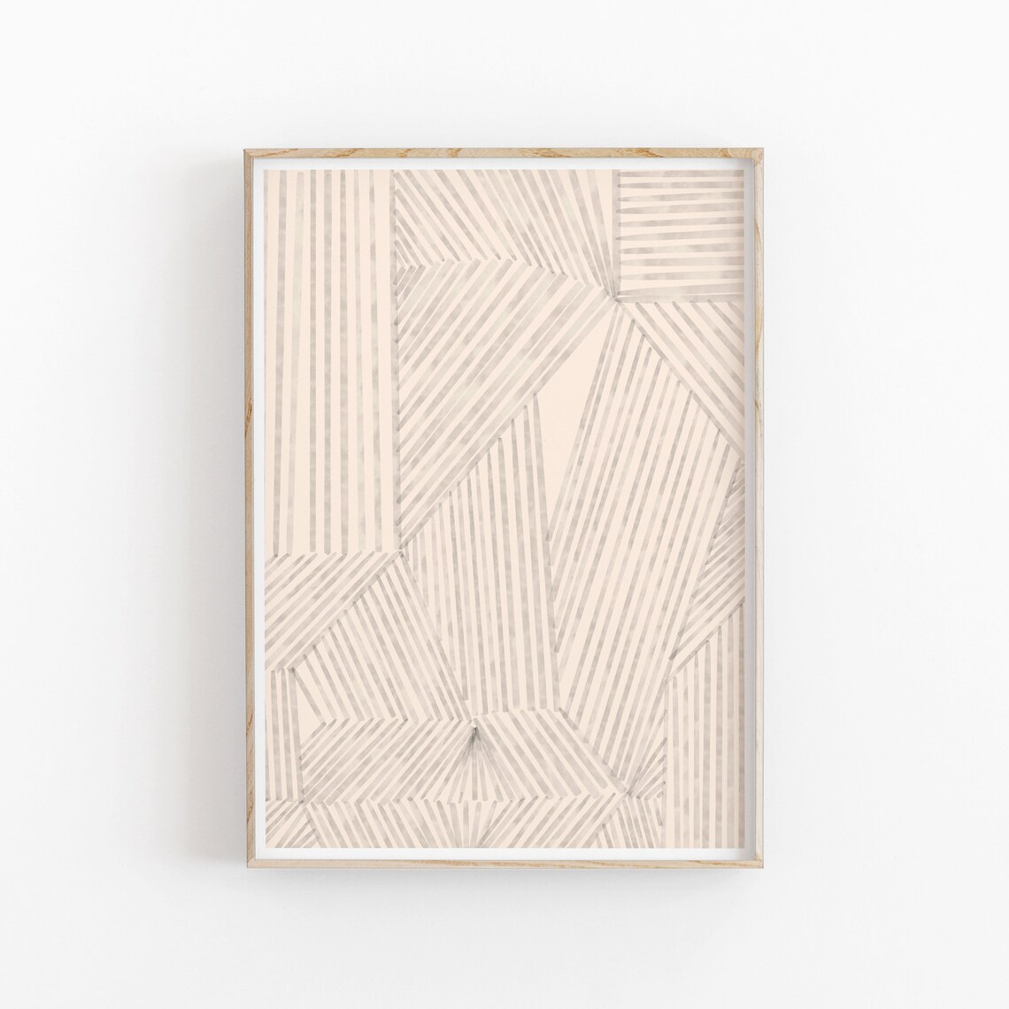 Abstract Line Art Poster, Modern Beige Decor - Image 3