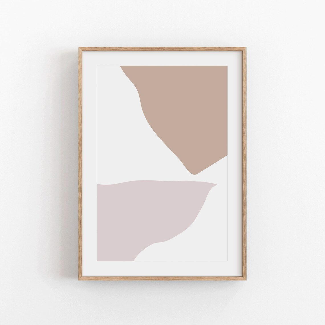 Abstract Wall Art Print, Modern Neutral Beige