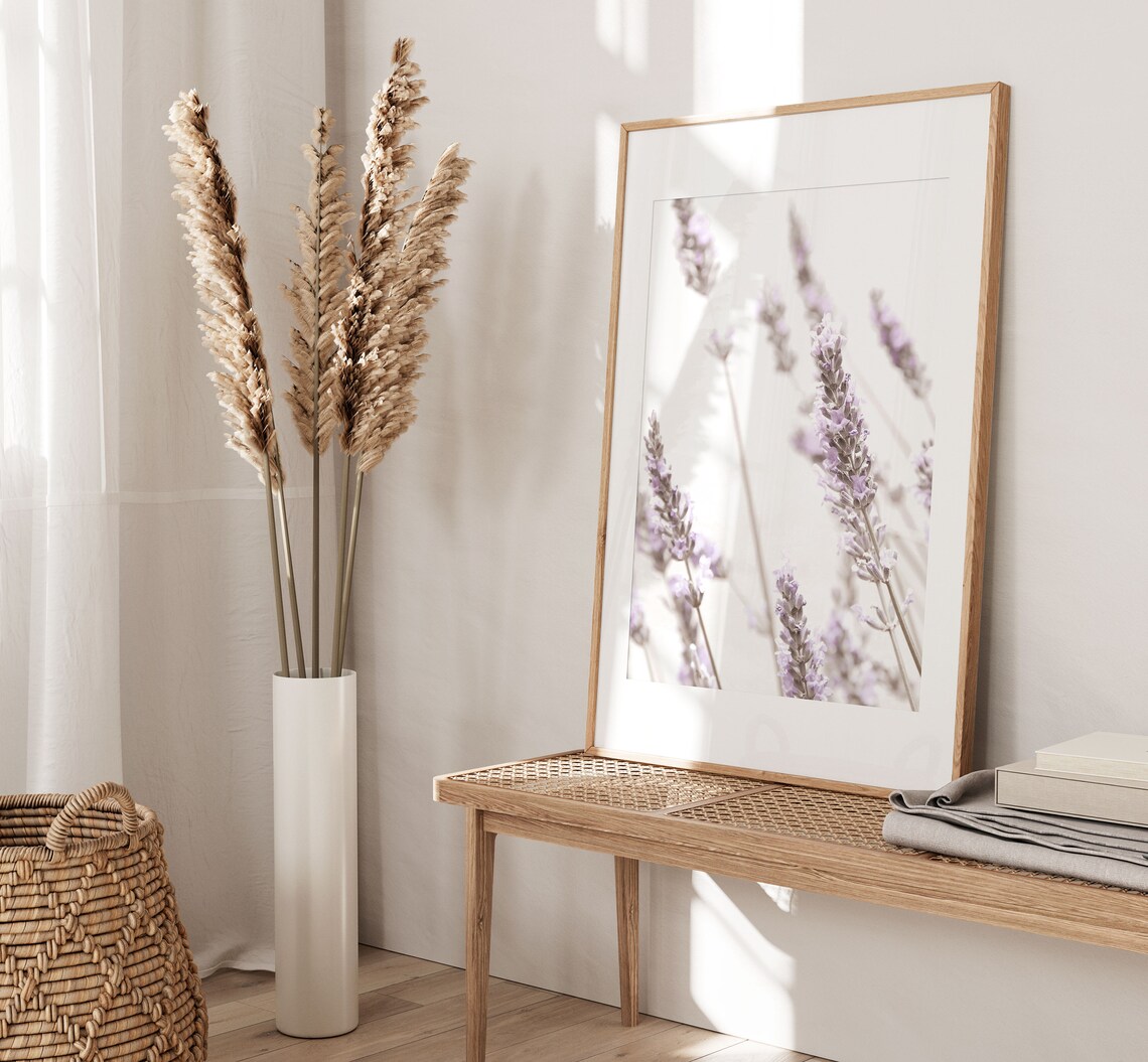Lavender Flowers Print, Modern Minimalist Art Poster - Image 2