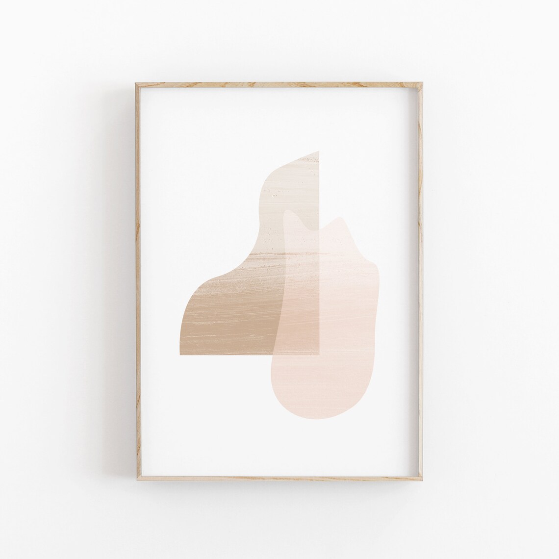 Abstract Art Print, Neutral Beige Modern Decor - Image 4