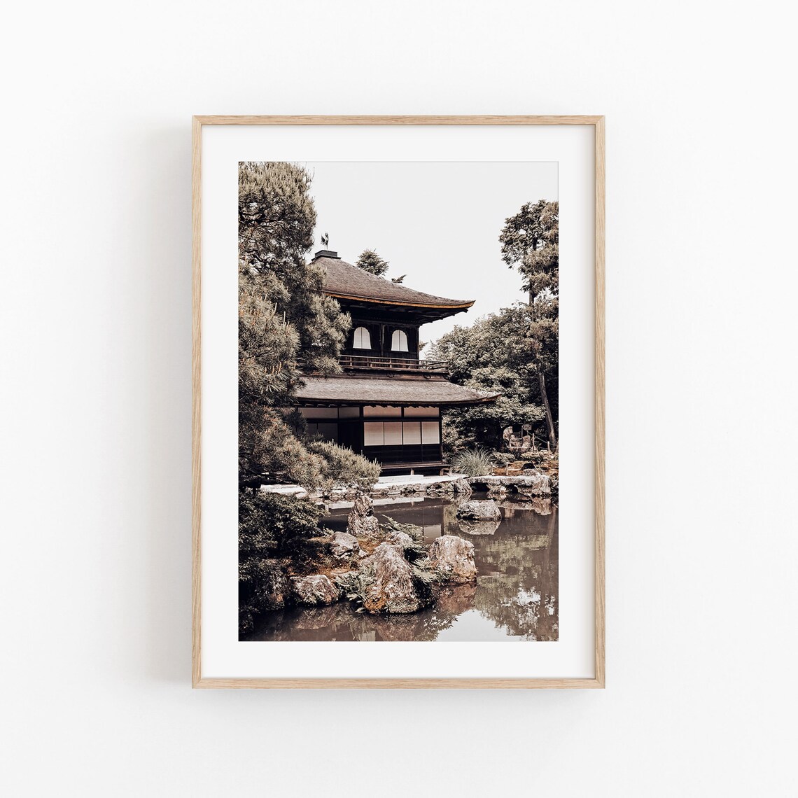 Japan Temple Photo Art Print, Minimalist Travel Decor