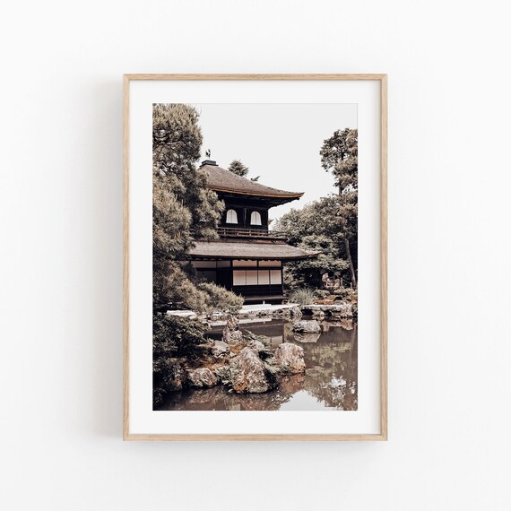 Japan Temple Photo Art Print, Minimalist Travel Decor