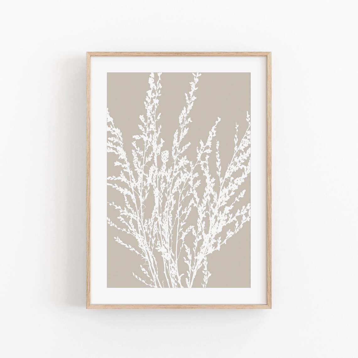 Abstract Plant Print, Black Line Wall Art