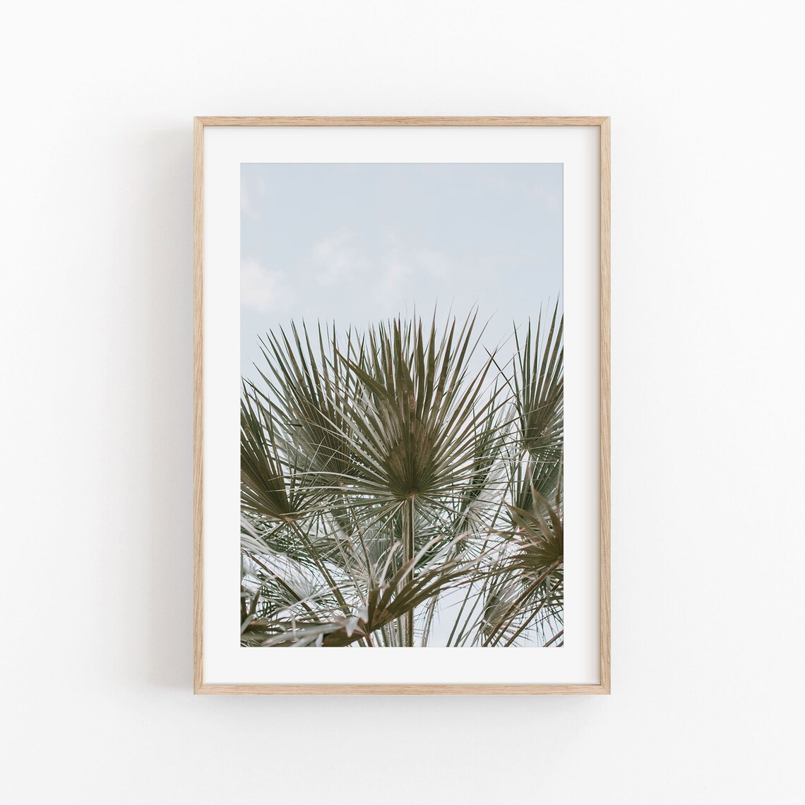 Palm Tree Beach Poster, Tropical Minimalist Decor