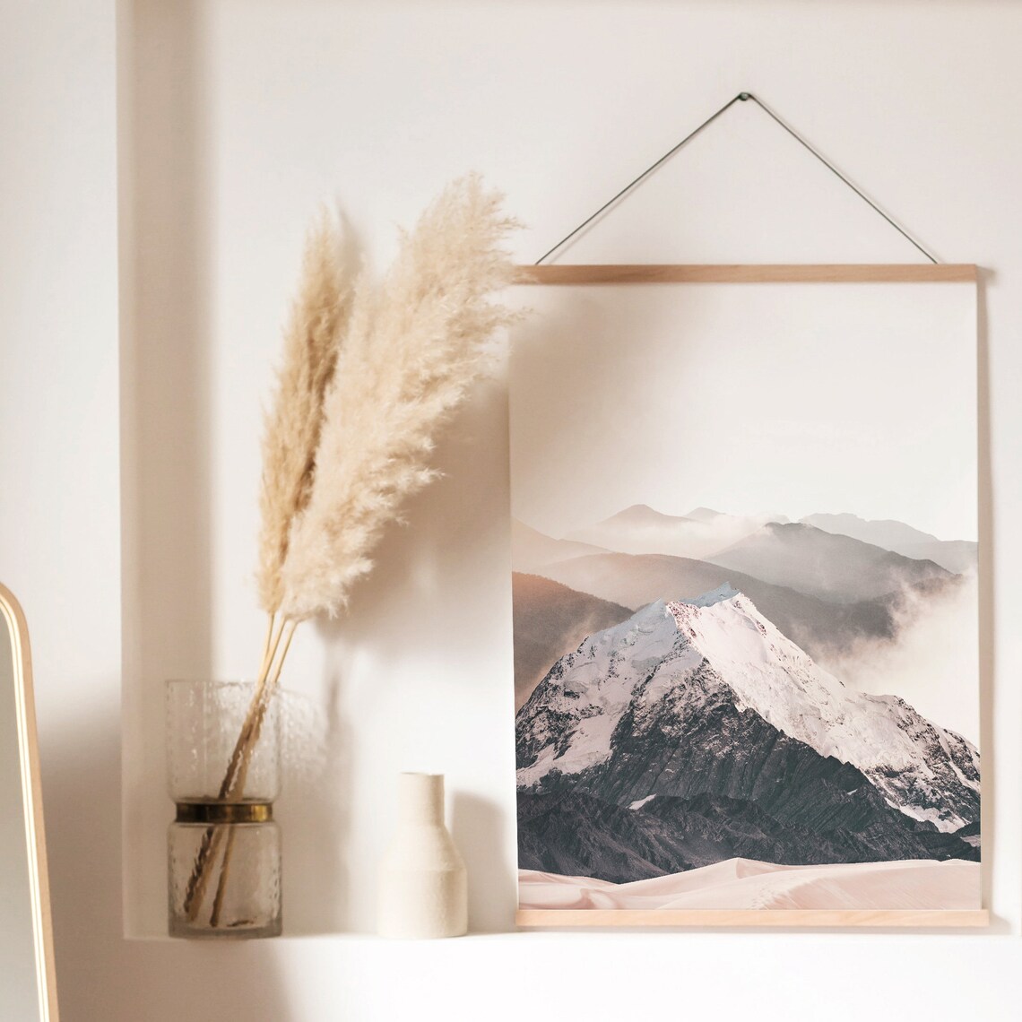 Mountain Desert Nature Landscape, Minimalist Art Print - Image 2