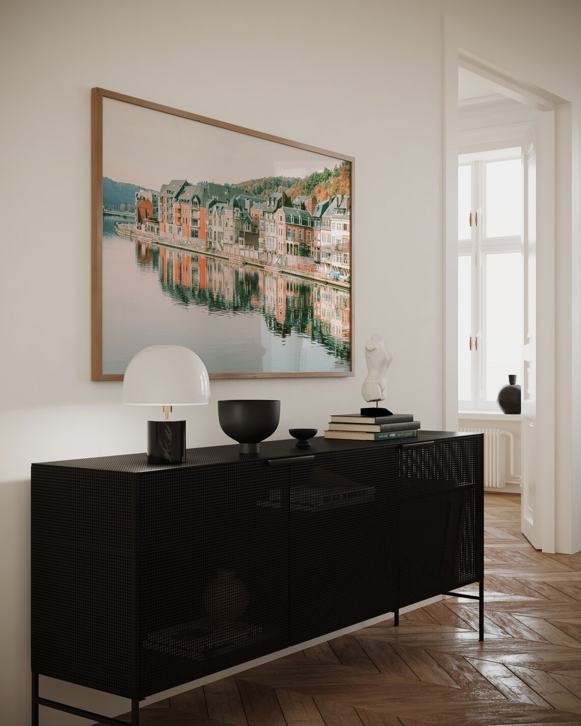 Belgium City Travel Poster, Canal Homes Photography - Image 3