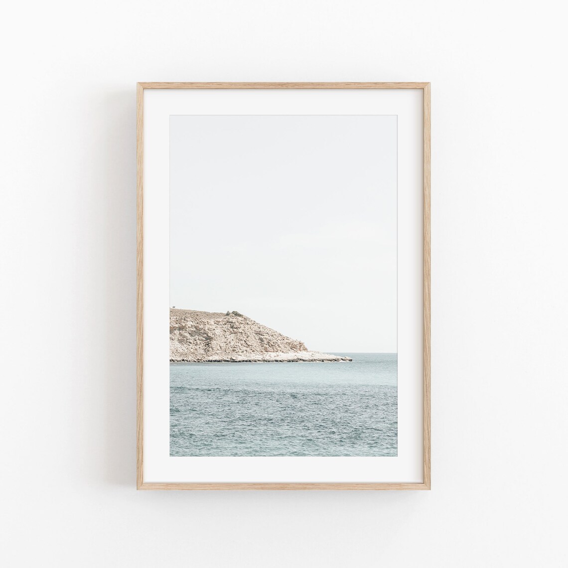Mediterranean Sea Minimalist Poster, Beach Art Print