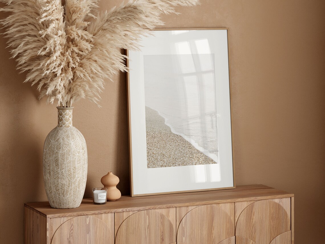 Pastel Beach Photography Art Print, Minimalist Decor - Image 2