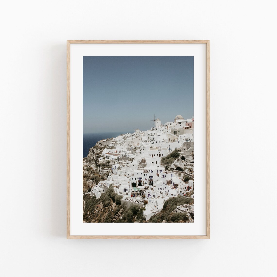 Greece City View Travel Poster, Santorini