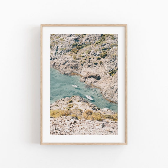 Spain Beach Poster, Mediterranean Andalusia Travel Art