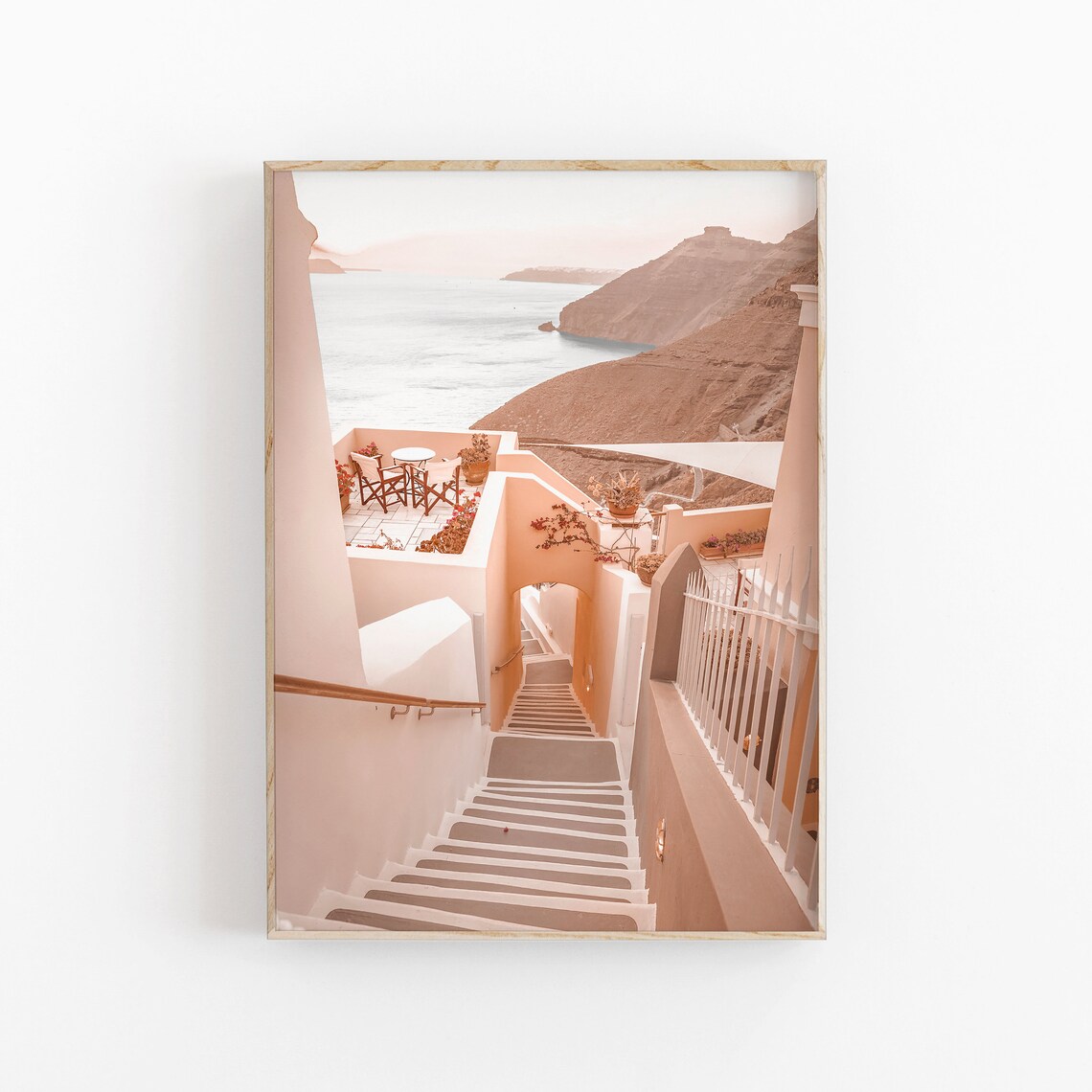 Greece City View Art Print, Santorini Travel Poster - Image 2