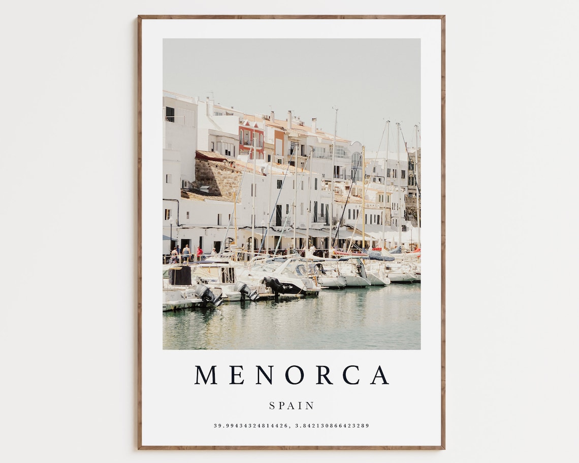 Menorca, Spain Aesthetic Travel Poster Print