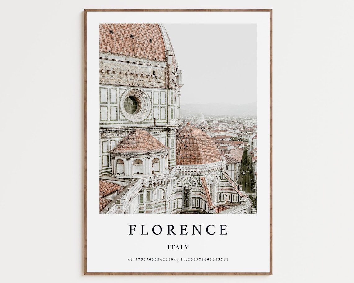 Florence Italy Cityscape Art Print, Duomo View