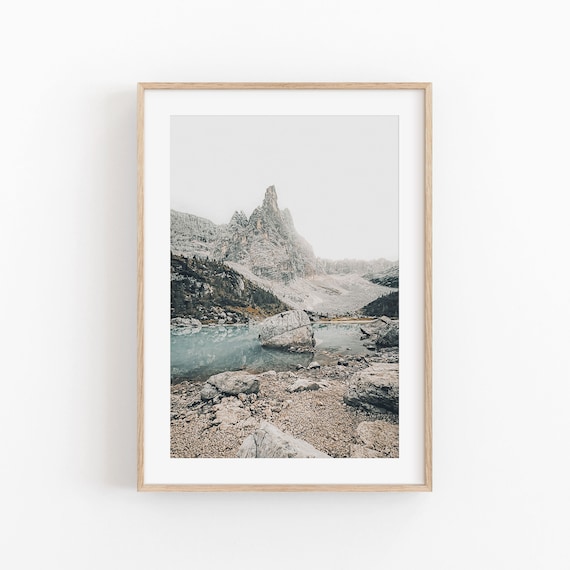 Mountain Print, Modern Minimalist Wall Art Print