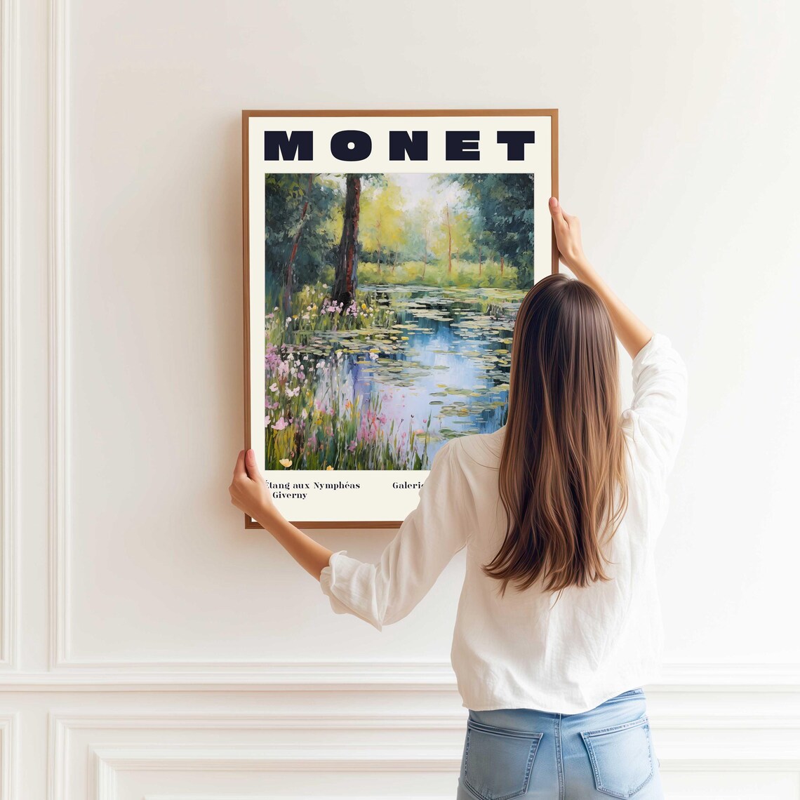 Monet Water Lilies Giverny Exhibition Poster Impressionist French Art - Image 3