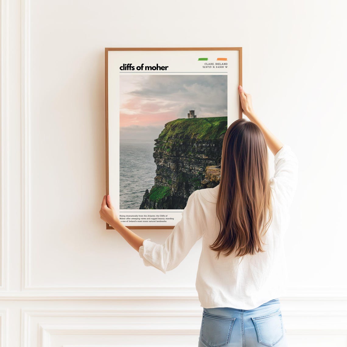 Cliffs Of Moher Ireland Atlantic Coastal Cliffs Sunset Poster - Image 2