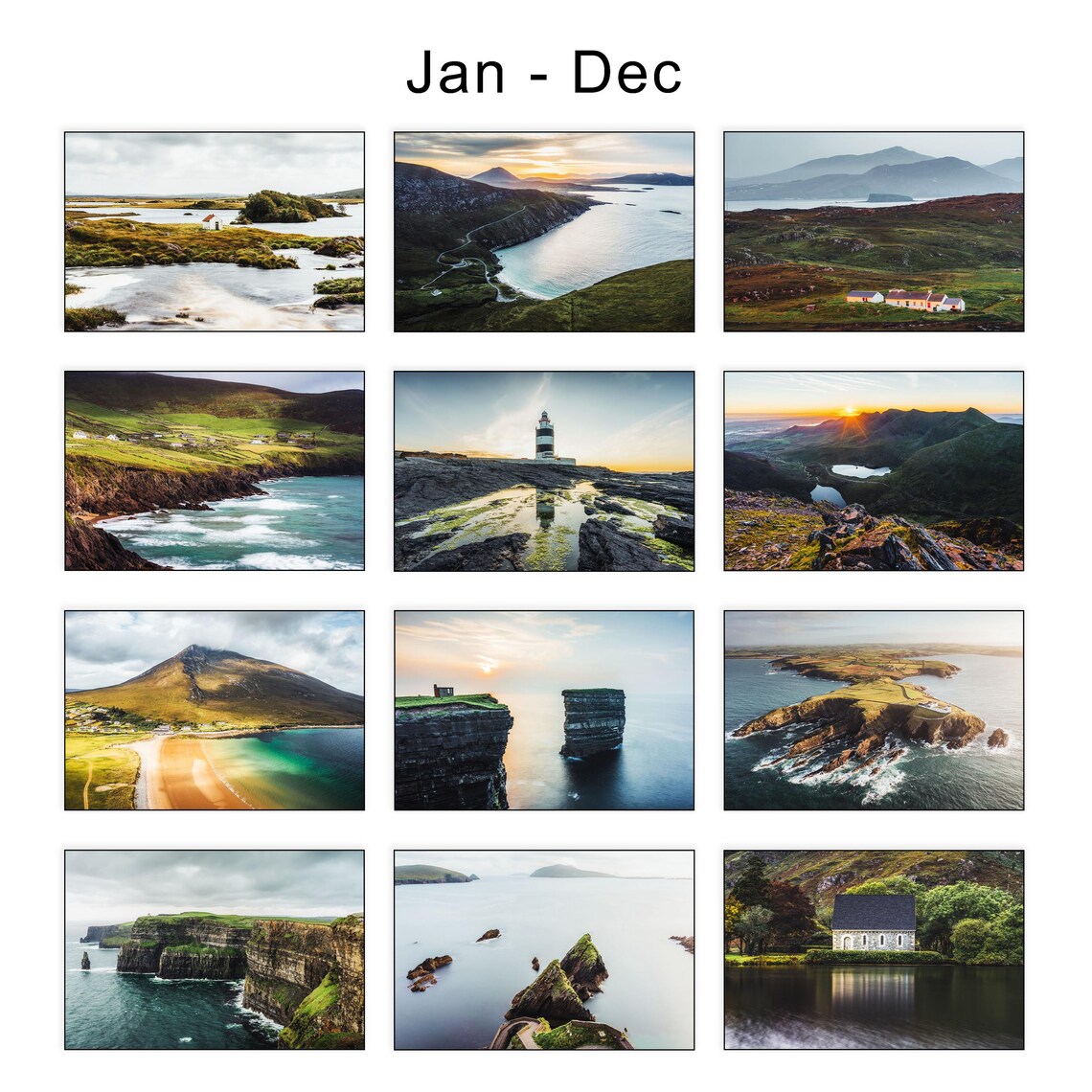 Ireland Calendar, Landscape Photography Travel Poster - Image 4