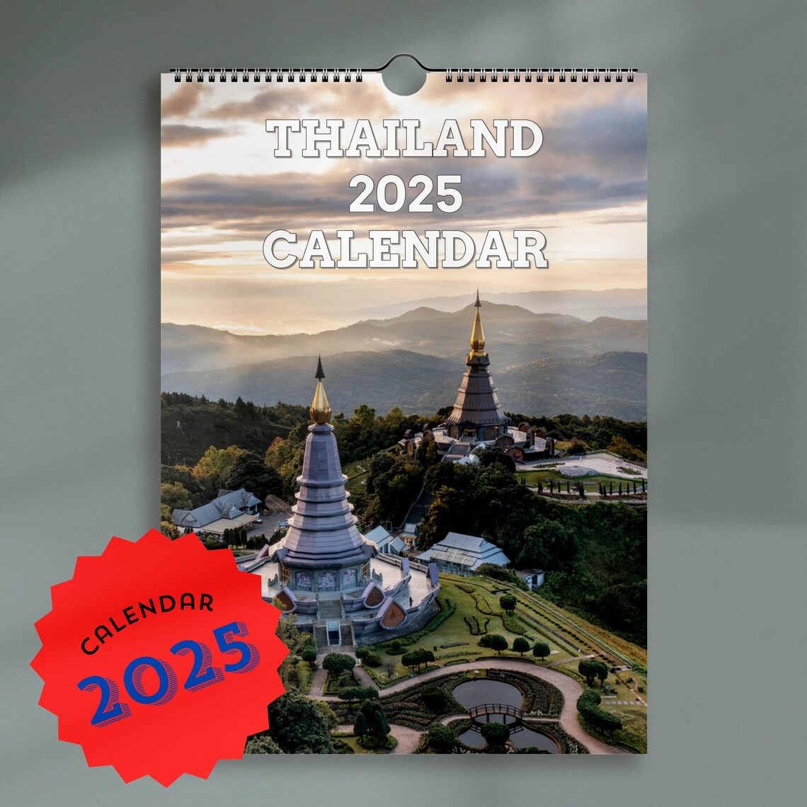 2025 Thailand Travel Photography Wall Planner