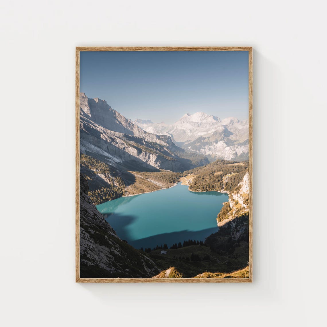 Turquoise Alpine Lake Nestled in a Rugged Mountain Valley Poster