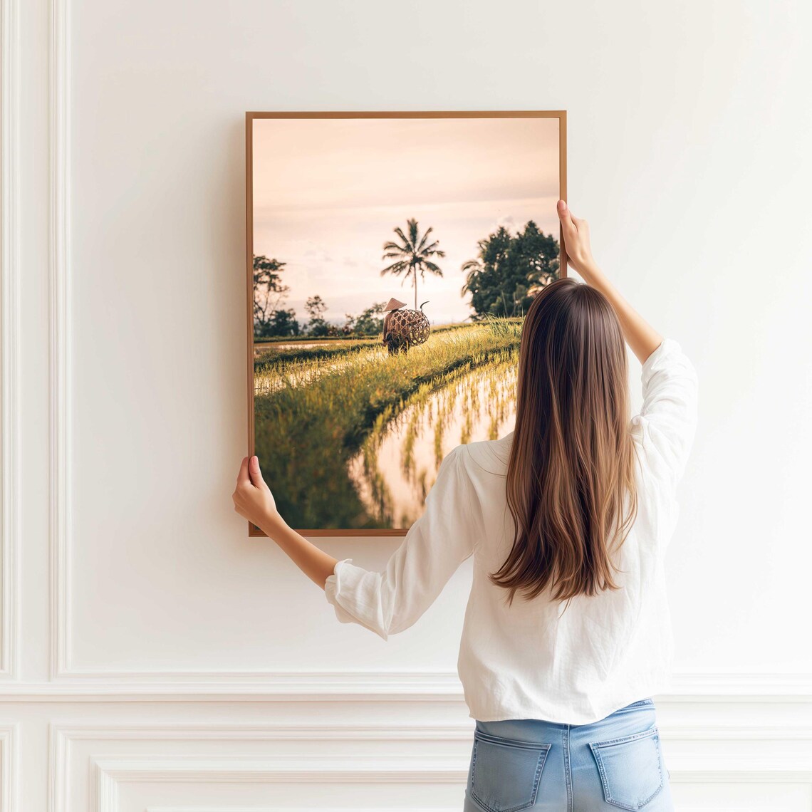 Rice Fields Bali, Tropical Landscape Art Print - Image 4