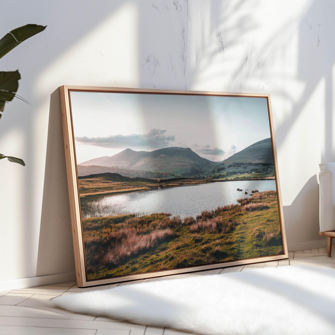 Tewet Tarn Still Water And Grassy Fells Lake District England Poster - Image 3