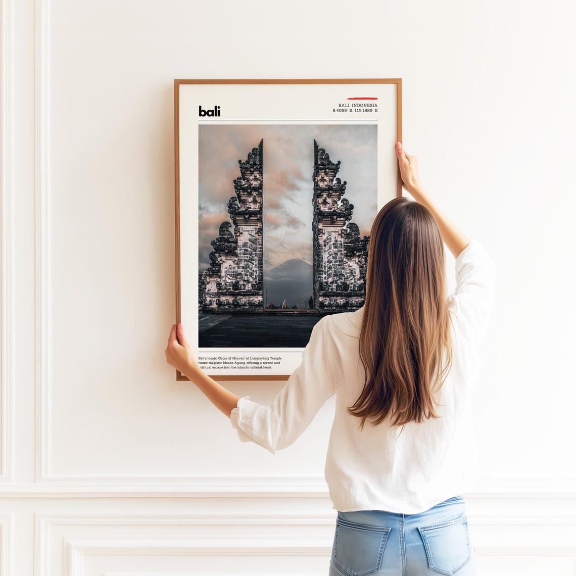 Bali Gates Of Heaven Print Lempuyang Temple Wall Art Indonesian Travel Poster Spiritual Landscape Decor Modern Photography Bali Gifts