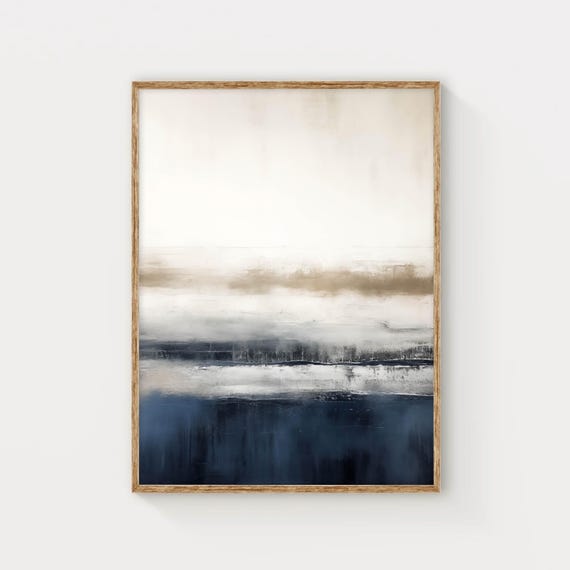 Blue And Beige Abstract Wall Art Modern Wall Art Modern Home Decor Wall Art For New Home Art For Living Room Gift For Friend