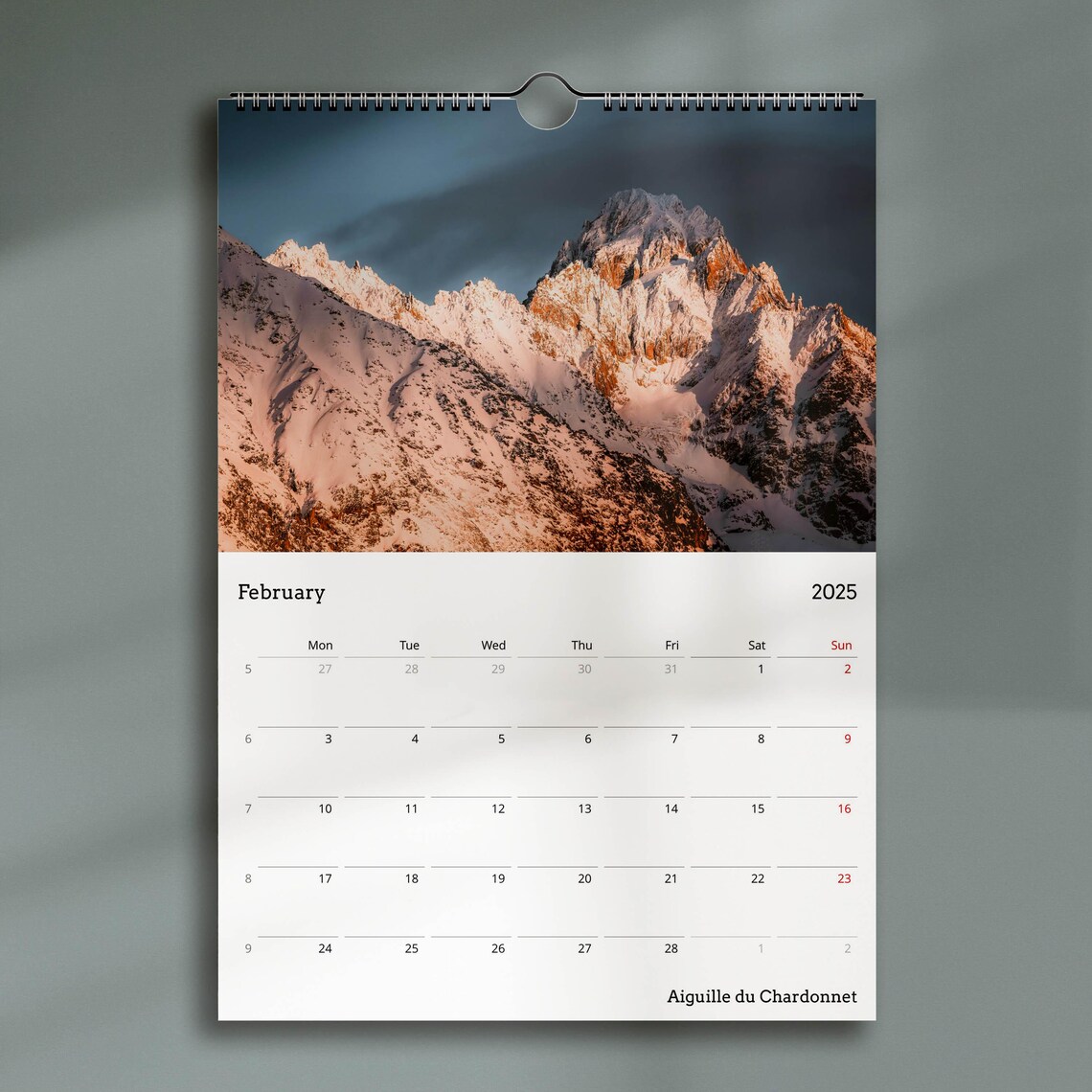 Chamonix 2025 Mountain Landscape Calendar Art Print - Image 2