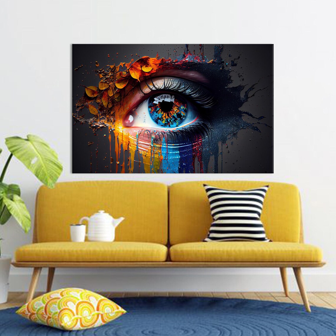 Abstract Eye Modern Art Wall Print, Personalized