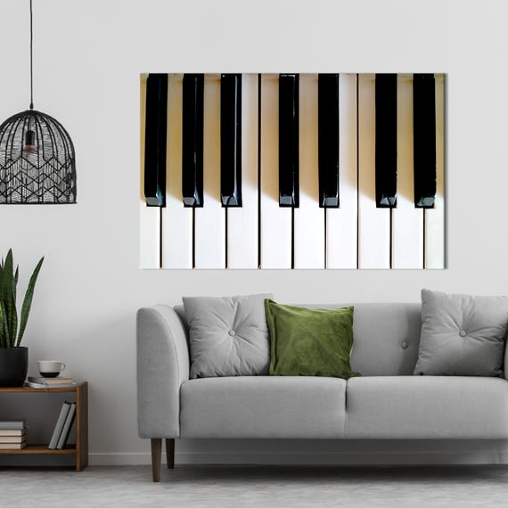 Piano Keys Music Room Decor, Wall Art Print