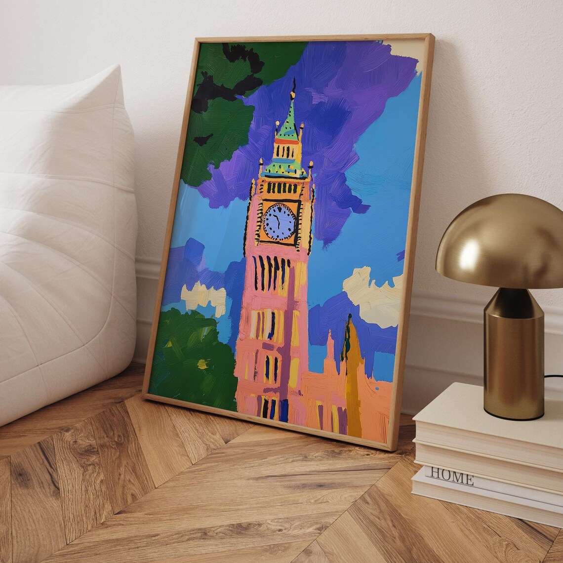 Big Ben London Colorful Painterly Matisse Style Artwork Poster