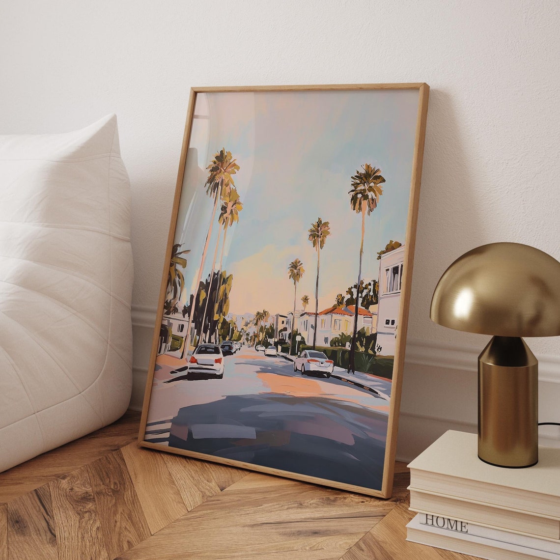 Los Angeles Pastel Cityscape Poster Dutchinspired Wall Art