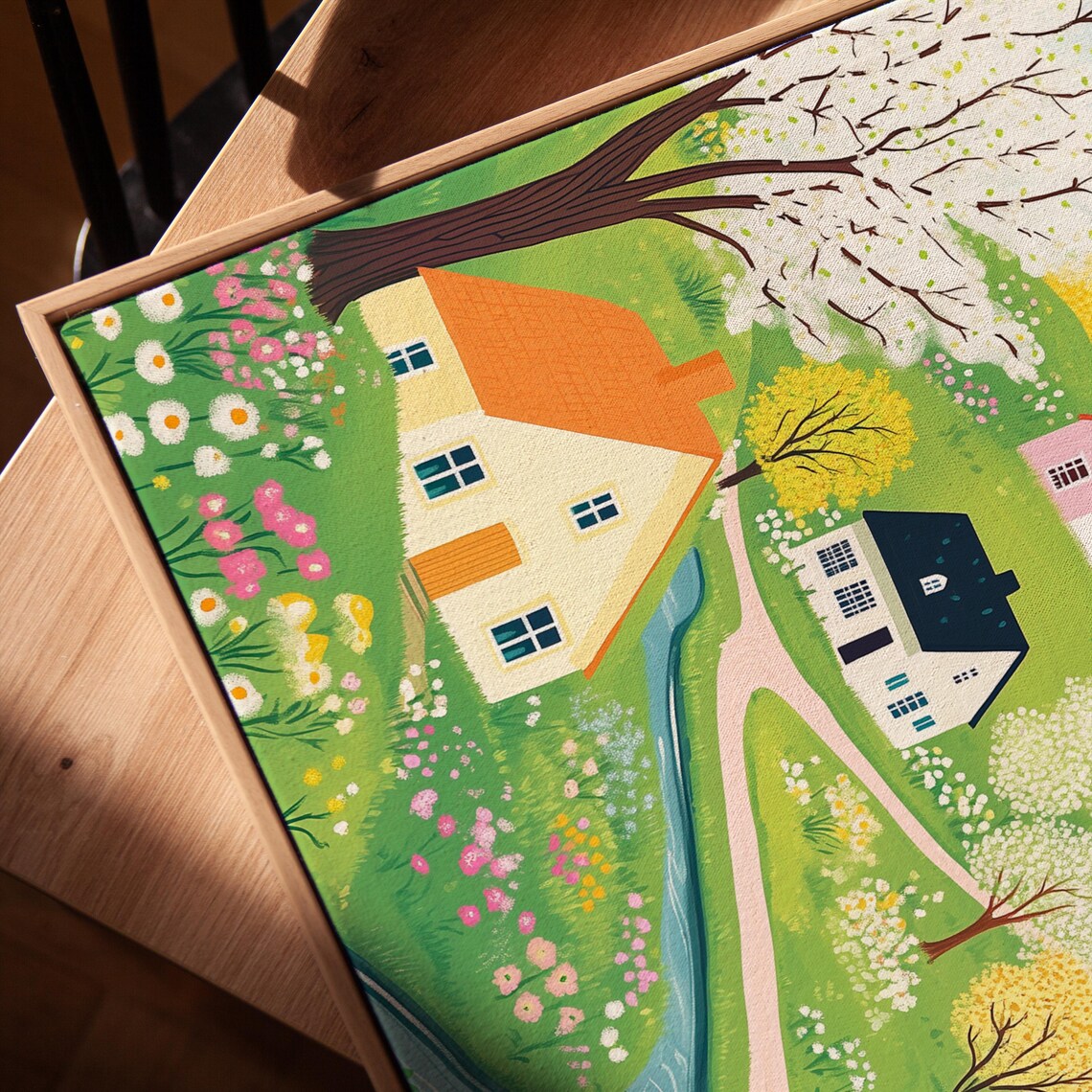 Spring Countryside Landscape Art Print, Farmhouse Decor - Image 5