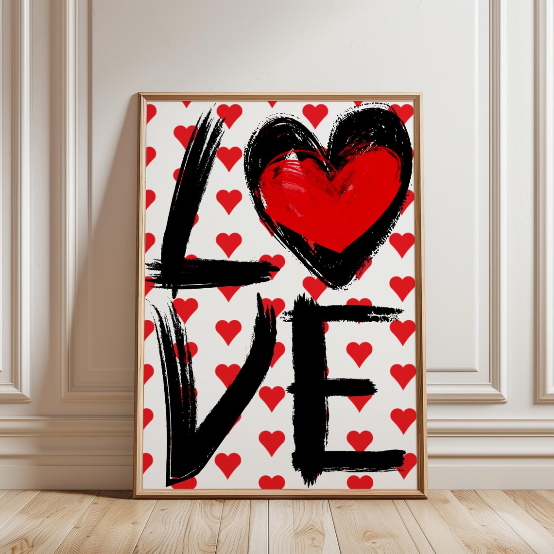Love Retro Preppy Typography Poster Print - Image 2