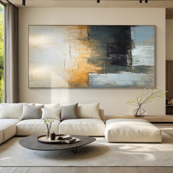 Multi Color Abstract Oil Painting Textured Acrylic Painting Modern Art Wabi Sabi Art Decorative Art Wall Art