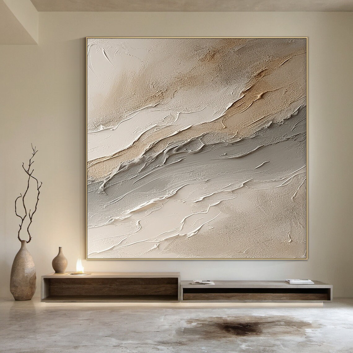 Wabi Sabi Brown Abstract Art Print, Modern Decor - Image 5