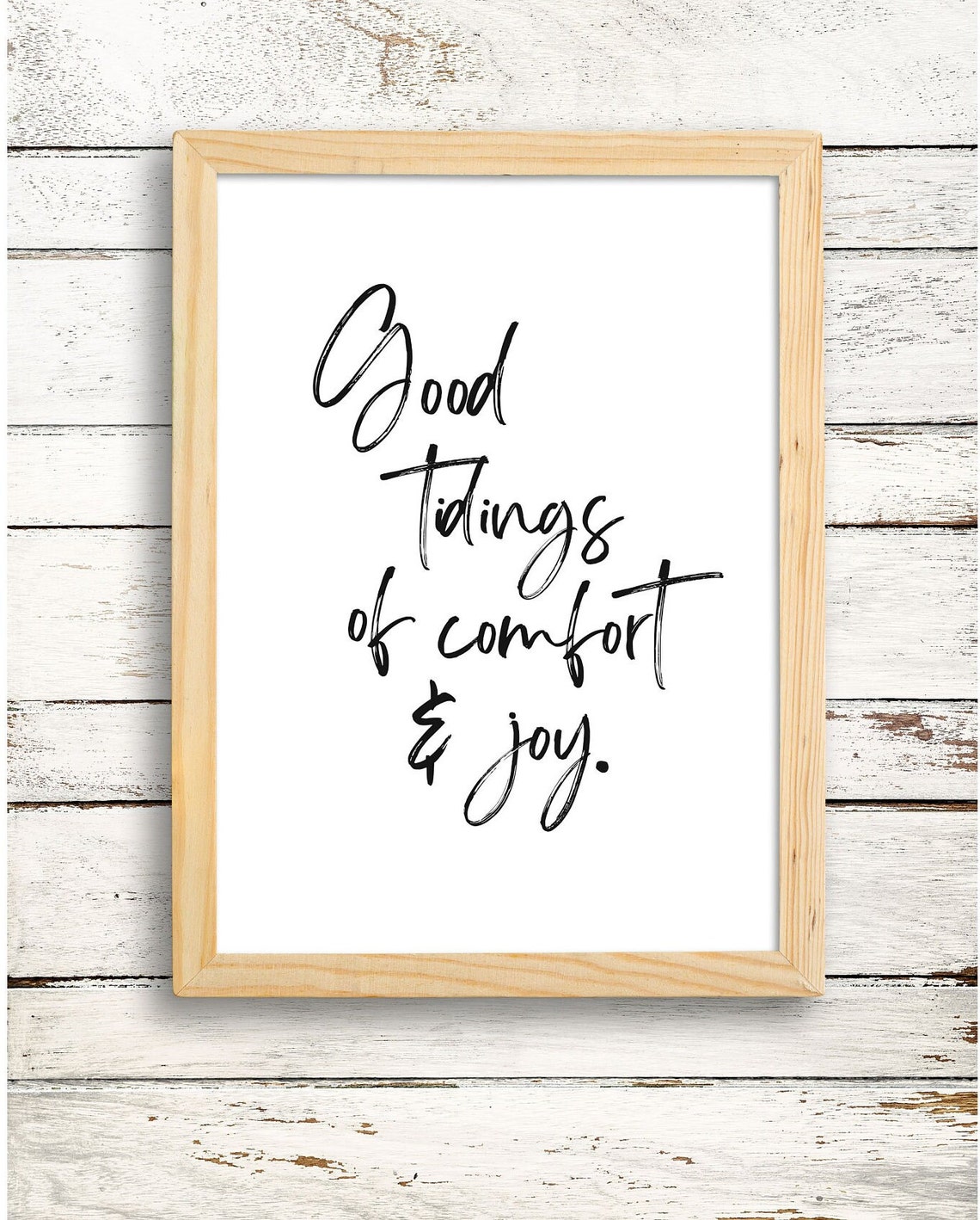 Good Tidings of Comfort and Joy Script Holiday Wall Decor Poster - Image 2