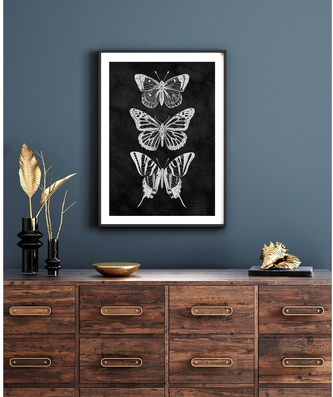 Butterflies Trio Sketch, Mystic Cottagecore Art Print - Image 5