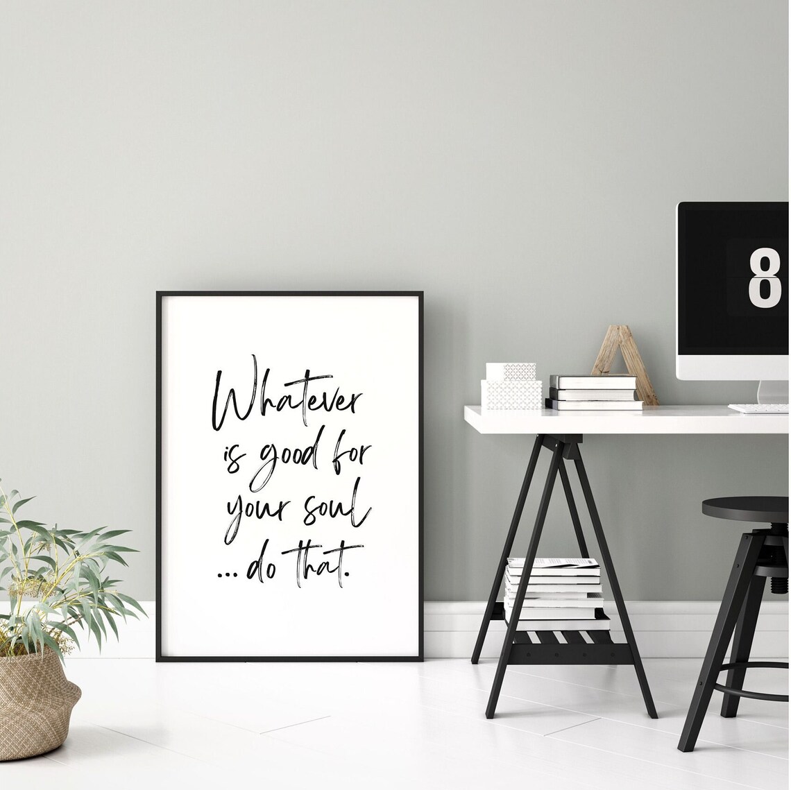 Whatever Is Good For The Soul Quote, Boho Typography Art Print - Image 5