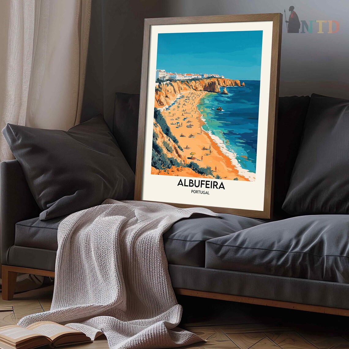 Albufeira Portugal Travel Poster, Europe Art Print - Image 3