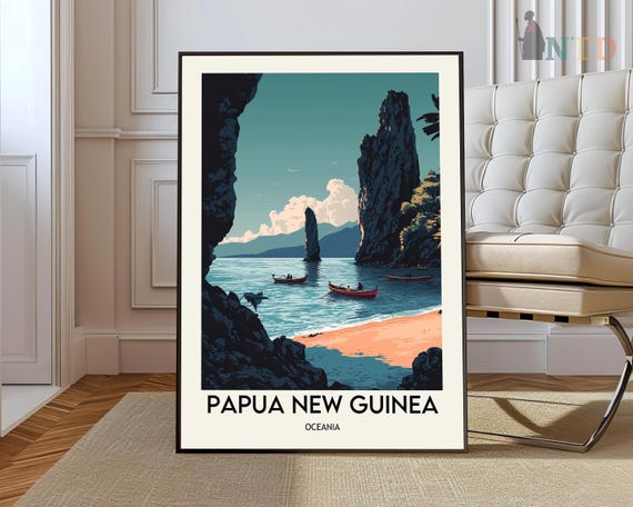 Papua New Guinea Travel Poster Wall Art Print Photo Decor