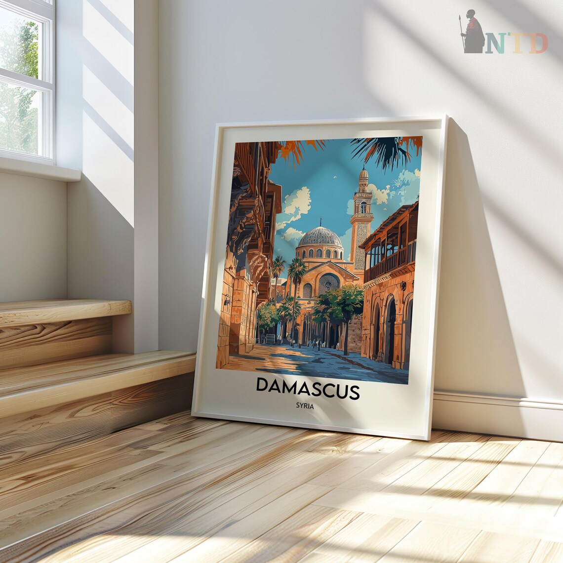 Damascus Travel Print, Syrian City Wall Art - Image 3