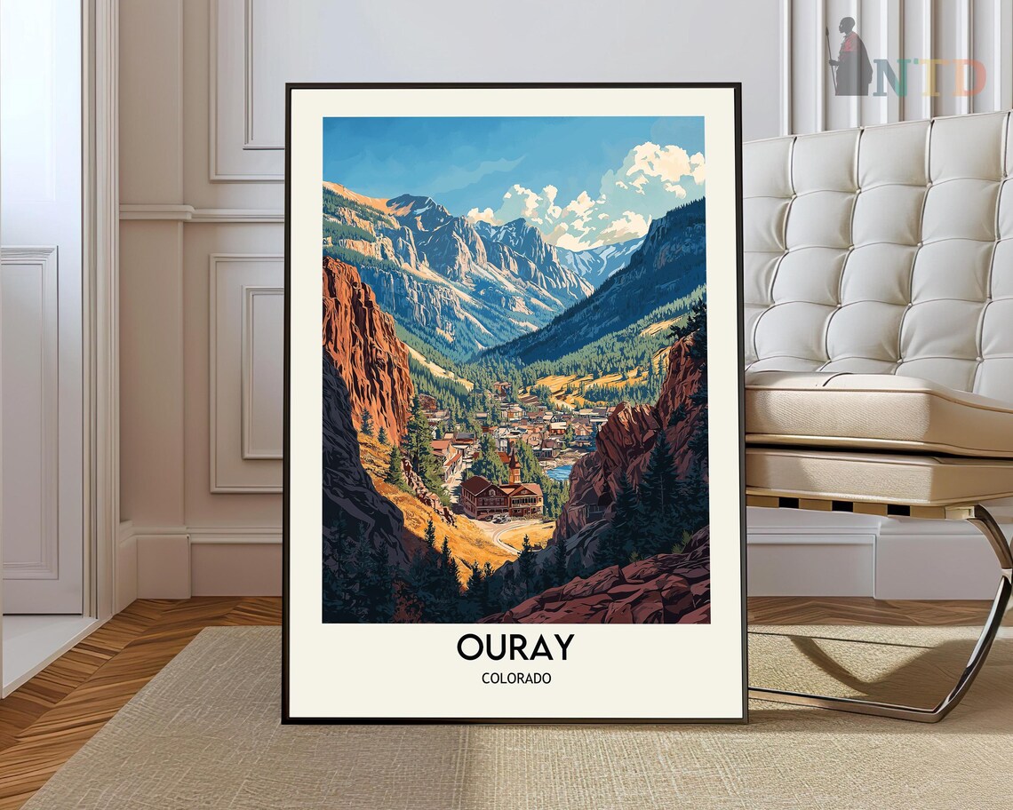 Ouray Travel Poster, San Juan Mountains Colorado