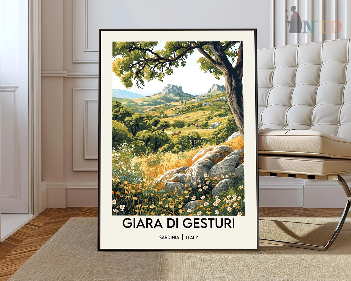 Giara Di Gesturi, Sardinia Italy Travel Poster