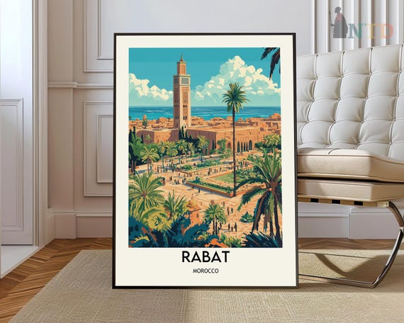 Rabat Poster Wall Art Print Photo Travel City Morocco Decor